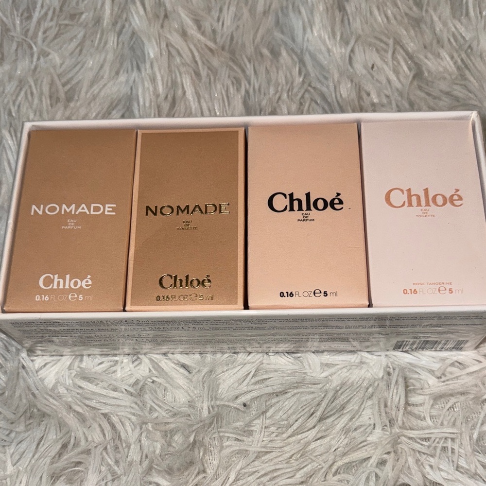 Nomade and Signature Perfume Set - Gold and Cream